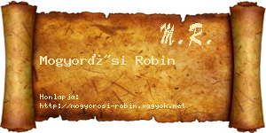 Mogyorósi Robin névjegykártya